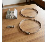 Auratrove Stainless Steel Vertical Pole Mount for EufyCam S4/S340/E42/E30, Weatherproof CCTV Camera Bracket with Pipe Clamps, Silver