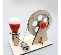 Auratrove Wooden Hand Cranked Generator Kit for Kids, DIY Science Experiment Toy to Learn Electricity & Physics, STEM Educational Building Set for Classroom and Home Learning