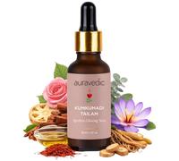 Auravedic Kumkumadi Tailam Face Oil | Enriched Saffron & Ayurvedic Herbs | Helps Reduce Dark Spots & Uneven Skin Tone | Gives Soft, Smooth & Glowing Looking Skin | Lightweight & Fast Absorbing | 30ml