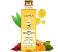 Auravedic Turmeric Face Oil | Saffron & Ashwagandha Ayurvedic Glow Oil for Dull & Uneven Looking Skin | Nourishing Face Massage Oil for Radiant Skin | 100ml (Pack of 1)