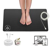 AuraVida Grounding Mat - Premium Grounding Sheet for Improved Sleep and Wellness - Conductive Groundings Bed Sheets - Quality Earthing Matt for Better Health and Relaxation (60cm x 33cm)