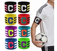 AuraWeave Personalised Captains Armband, Custom Captain's Armband with Team Logo and Name, Waterproof & Reusable, Two Sizes & Multiple Colours, Football Sports Arm Bands Gifts For Youth Adults Junior