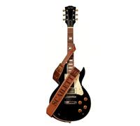 AuraWeave Personalised Leather Guitar Strap with Text/Logo/Photo, Adjustable Straps Suitable for Basses, Electric and Acoustic Guitars, Custom Gift for Musicians, Men & Boyfriends (Style 1)