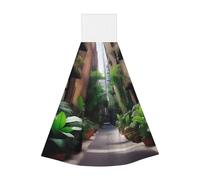 aUrban Jungle Coral Velvet Hand Wipes Hanging Towel - Quick Dry Cleaning Cloths for Kitchen, Bathroom, Camping & More