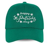 Aurblyn St Patricks Day Baseball Cap Embroidered Shamrock for Men Women Irish Cap Green Adjustable Lucky Hat for St Patricks Day Accessories Lightweight Polyester with Live Lucky Hats