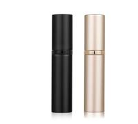 Aurdox Perfume Atomiser, Refillable & Portable Perfume Bottle for Travel, 5ml Small Spray Bottles with Bottom Pump, Dispensers for Women and Men, Leaking Proof and Luxurious Design(Gold & Black)