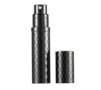 Aurdox Perfume Atomiser, Refillable & Travel Size Perfume Bottle with Bottom Pump, Leaking Proof, Luxurious Diamond Design, Mini Small Spray Bottles for Women and Men, 5ml (Black)
