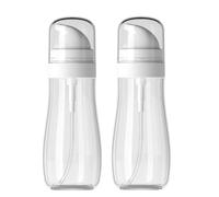 Aurdox Small Pump Bottle Dispenser, 100ml Makeup Water Face Sprayer- Clear Refillable Portable Containers for Cosmetic Skincare, Refillable Travel Bottle for Lotions, Shampoo, Conditioner, 2 PCS
