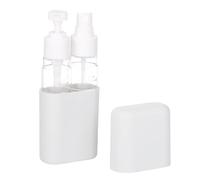 Aurdox Travel Bottles Set, TSA Approved Containers for Toiletries, 2 in 1 Set Dispensers Include Small Spray Bottles and Pumps Bottles with Silicone Case for Cosmetics and Liquids- Leakproof (Grey)
