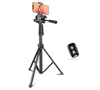 Aureday 67 Inch Phone Tripod and Camera Stand, Selfie Stick with Remote and Phone Holder, Perfect for Selfie / Video / Vlogging/Live Streaming
