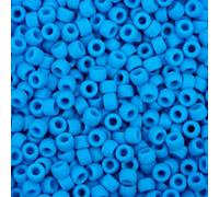 AUREHEN 300PCs Silicone Pony Beads for Hair Braiding, Deep Aquamarine Colors 6 * 9mm Soft Kandi Foca Beads for Bracelet Making, Pens, DIY Crafts, Key Chains and Ornaments Decorations