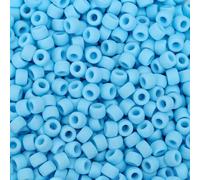 AUREHEN 300PCs Silicone Pony Beads for Hair Braiding, Light Blue Colors 6 * 9mm Soft Kandi Foca Beads for Bracelet Making, Pens, DIY Crafts, Key Chains and Ornaments Decorations