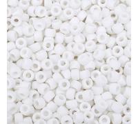 AUREHEN 300PCs Silicone Pony Beads for Hair Braiding, White Colors 6 * 9mm Soft Kandi Foca Beads for Bracelet Making, Pens, DIY Crafts, Key Chains and Ornaments Decorations