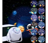 Aurelema Bible Verses Projector Galaxy Projector Includes 12 Interchangeable Christian Bible Discs Night Light Set Project Bible Verses on Walls or Ceilings for Gift(Classic)