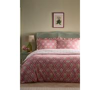 'Aurelia' 100% Cotton Floral Print Duvet Cover Set Appletree Pink King
