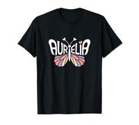 Aurelia Butterfly - Personalized Cute Name Word Art T-Shirt