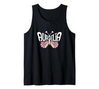 Aurelia Butterfly - Personalized Cute Name Word Art Tank Top