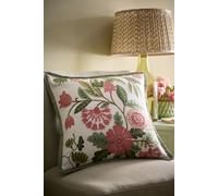 'Aurelia' Embroidered Floral Filled Cushion Appletree Green 43cm x 43cm