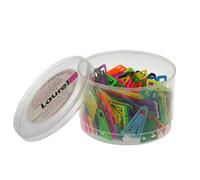 Aurelia Laurel Plastiklips Reusable & Recyclable Paperclips - Assorted 35mm Tub Of 200