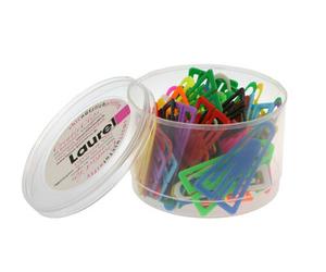 Aurelia Laurel Plastiklips Reusable & Recyclable Paperclips - Assorted 60mm Tub Of 75