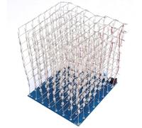 Aurelicxy DIY Soldering Kit 3D8 8x8x8 3D Led Cube Light 4.5-5.5V Soldering Project Kit Square LED Cube PCB Board Kit