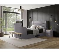 Aurella Ottoman TV Bed Frame With Dolby Atmos Surround Sound King Pacific