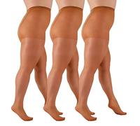 Aurellie 3 Pairs Plus Size Curvy Sheer Matt Classic Soft Tights Pantyhose 20 Denier
