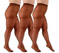 Aurellie 3 Pairs Plus Size Curvy Sheer Matt Classic Soft Tights Pantyhose 20 Denier