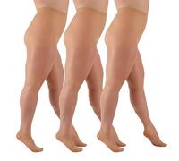 Aurellie 3 Pairs Plus Size Curvy Sheer Matt Classic Soft Tights Pantyhose 20 Denier