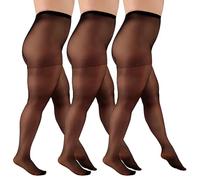 Aurellie 3 Pairs Plus Size Curvy Sheer Matt Classic Soft Tights Pantyhose 20 Denier