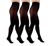 Aurellie Black Opaque Women Tights Work Everyday Uniform 60 denier 3 PACK