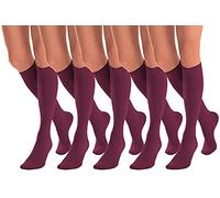 Aurellie women microfiber opaque knee high socks pakcs of 3 or 5 Pairs One Size