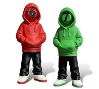 Aurelx 2 PCS Steal a Brainrot 67 Gifts, 67 Theme 3D Collectible Figures, Funny PLA Shelf Decor, Ornaments for Shelves Desk Decor, Mini Statue for Fans Kids Collection & Gift, Green and Red