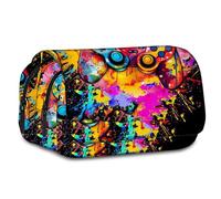 Aurelx Gaming Large Pencil Case, Colorful Graffiti Pencil Case with Compartments, Cool Pencil Pouch for Travel, Daily Use, School, Office, Durable Gamer Gifts