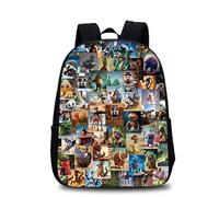 Aurelx Italian Brainrot School Backpack, Large Capacity Kids Backpack for School Travel Daily Use, Lightweight Black School Bag for Boys and Girls, Multifunctional Travel Rucksack