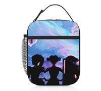 Aurelx Kpop Insulated Lunch Bag, Cute Girls Lunch Box Bag with Side Pocket and Handle, Waterproof Oxford Kids Lunchbox, Perfect for School, Travel, Office, Picnic, Kpop Gifts