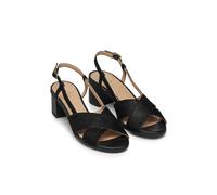 Geox Women's D AURELY 50 A Heeled Sandal, Black, 7.5 UK