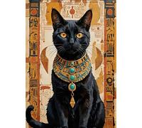 Auremi Black Cat Diamond Painting Kits,5D Animal Diamond Art Painting Kits for Adults Full Drill Crystal Picture Art Kits for Beginners for Home 11.8x15.7 in