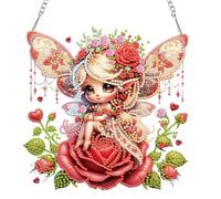 Auremi Elf Hanging Diamond Art Painting Pendant Kits, DIY Christmas Diamond Painting Hanging Kits for Adults Kids,5D Special Shaped Diamond Painting Hanging Crystal Art Ornament for Wall Decor