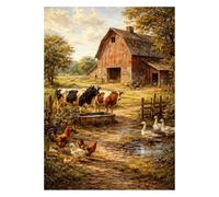 Auremi Farm Diamond Painting Kits,5D Landscape Diamond Art Painting Kits for Adults Full Drill Crystal Picture Art Kits for Beginners for Home 11.8x15.7 in