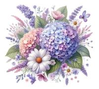Auremi Flower Diamond Painting, 5D Flowers Diamond Art Painting Kits for Adults Round Full Drill Diamond Painting Picture Crystal Art Kits for Home Decor 30x30cm