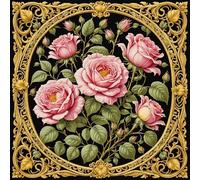 Auremi Flower Diamond Painting Kits for Adults, 5D Mandala Diamond Art Kits Round Full Drill Diamond Painting Kits Picture Crystal Art for Home Decor 30x30cm