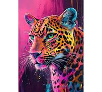 Auremi Leopard Diamond Painting Kits,5D Animal Diamond Art Painting Kits for Adults Full Drill Crystal Picture Art Kits for Beginners for Home 11.8x15.7 in