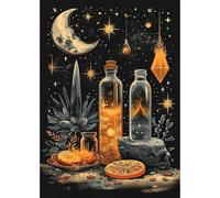 Auremi Moon Diamond Painting, 5D Crystal Diamond Art Painting Kits for Adults Round Full Drill Diamond Painting Picture Crystal Art Kits for Home Decor 30x40cm