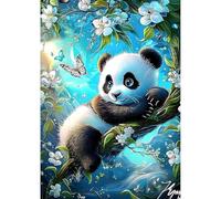 Auremi Panda Diamond Painting Kits, 5D Animal Diamond Art Painting Kits for Adults Full Drill Diamond Painting Kits for Beginners Crystal Picture Art for Home 11.8x15.7 in