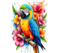 Auremi Parrot Diamond Art Kits,5D Animal Diamond Painting Kits for Adults,Full Drill Diamond Painting Kits for Beginners Crystal Picture Art for Home Decor 11.8x15.7 Inch