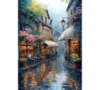 Auremi Street Diamond Painting Kits for Adults, 5D Landscapes Diamond Art Kits Round Full Drill Diamond Painting Kits Picture Crystal Art for Home Decor 30x40cm