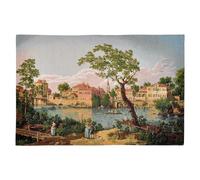 AureoMadis Victorian Fine Art Tapestry Wall Hanging, Vintage Venetian Cityscape Landscape, TC Backed Woven Fabric Wall Decor with Dual Rod Pockets, 41.5 x 27 Inch