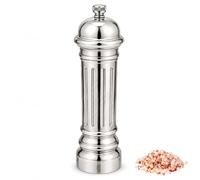 Aurevit Metal Salt Grinder, Heavy Duty High Output Salt Mill with Adjustable Coarseness, 316L Stainless Steel, Refillable (Silver)