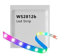 Aurevita WS2812b Led Strip RGB IC, IP30 Copper PCB Board Double-Layer Addressable Individually Led Strip, DIY Project 5050 LED Strip Lights (1m 144 LEDs Black)